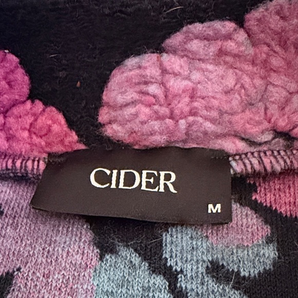 Cider Floral Sherpa Vest - Black with Pink, Blue & Orange - Picture 2 of 2